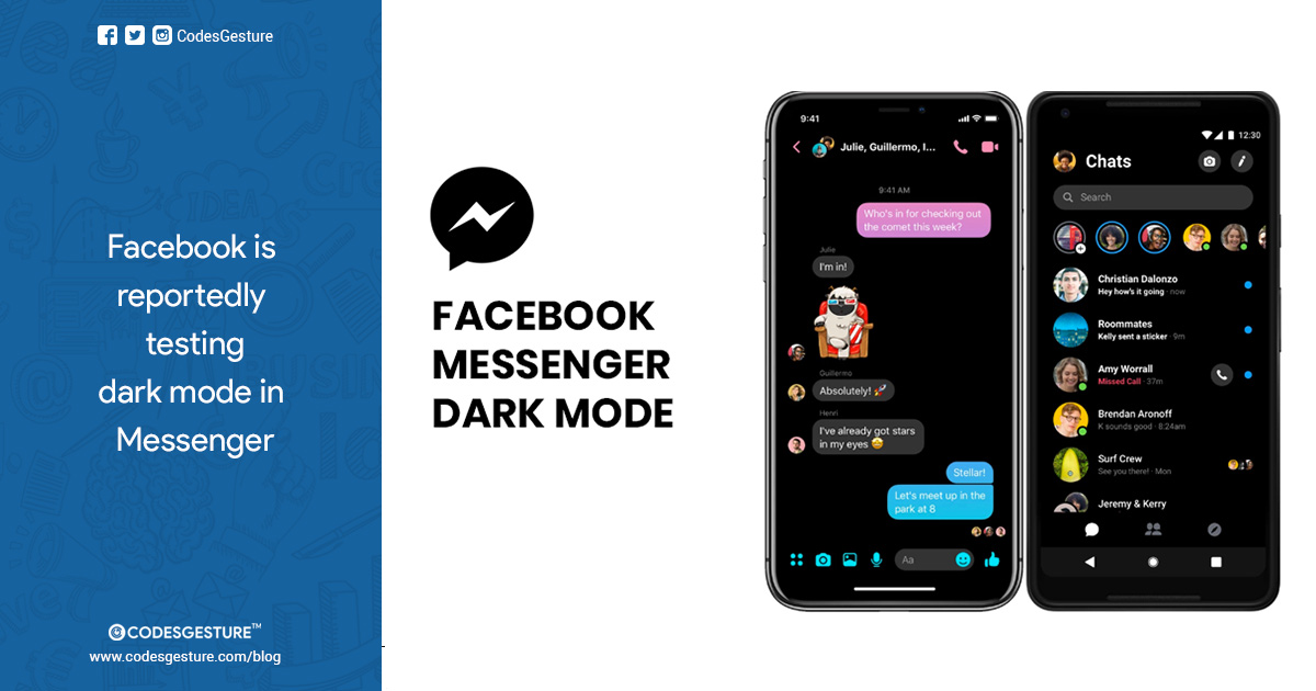Facebook is reportedly testing dark mode in Messenger