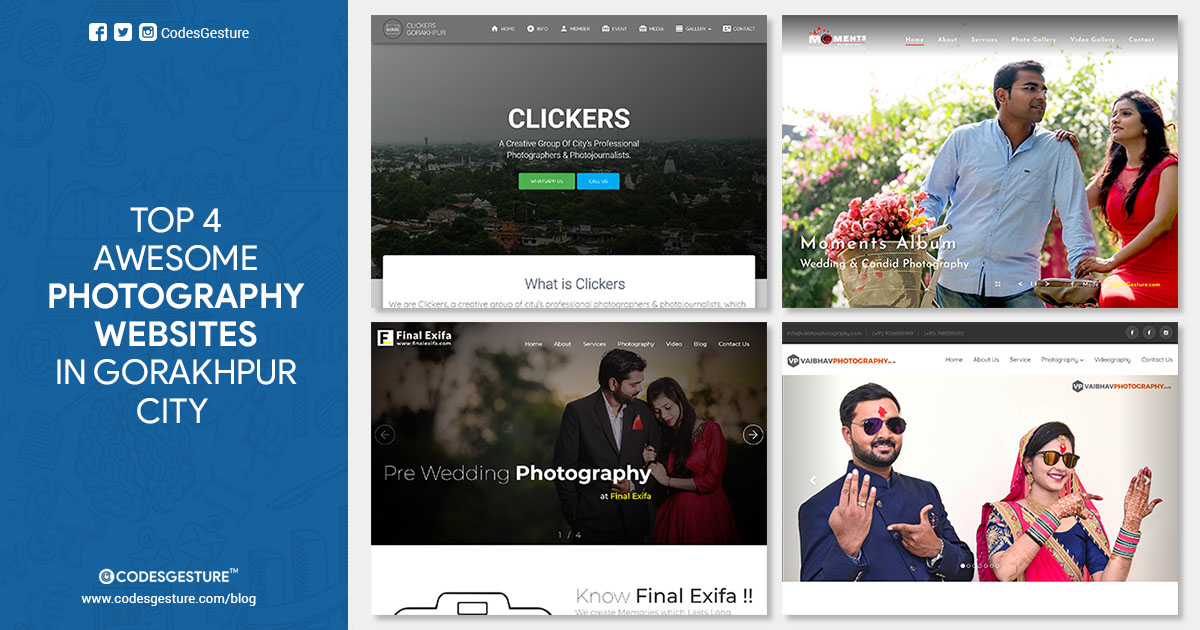 Top 4 Beautiful Photographer Website Designing In Gorakhpur City?
